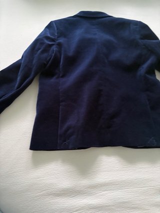 Blazer de Terciopelo Azul Zara Niño Talla 6, 116cm