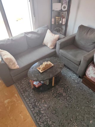 Sofá Gris de Tela