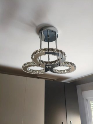Lámpara LED de cristal y metal