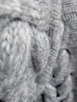 Jersey Zara trenzado gris T. M/L