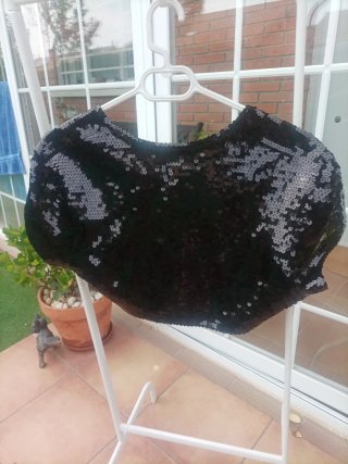 Torerita Onyx Nite lentejuelas negra talla M