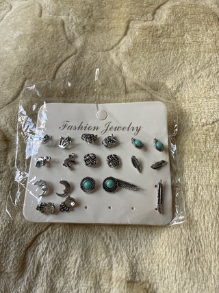 Set de 20 Pendientes Plateados