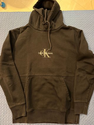 Felpa con cappuccio Calvin Klein nera