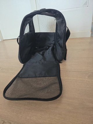 Transportín Perro/Gato Negro y Naranja