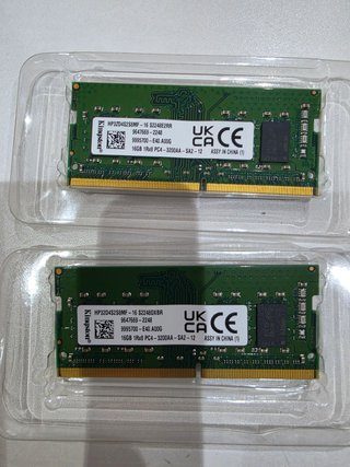 2 Módulos RAM Kingston 16GB DDR4 3200MHz SODIMM