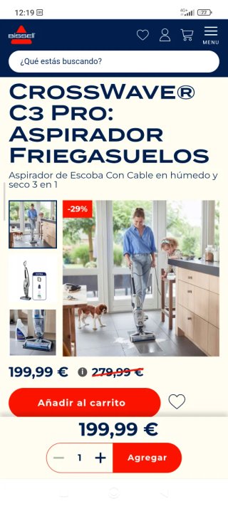 Aspirador Friegasuelos Bissell CrossWave C3 Pro