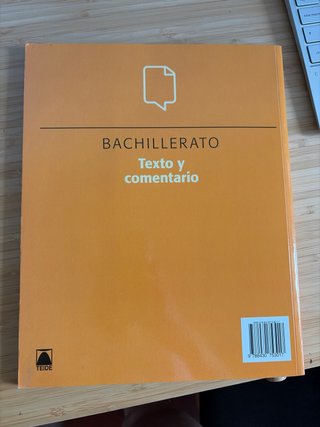 Texto y comentario, Bachillerato