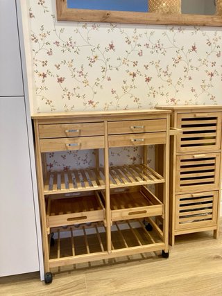 Mueble auxiliar cocina bambú