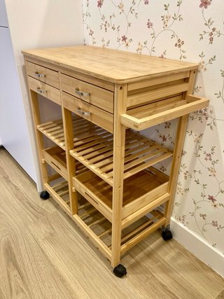 Mueble auxiliar cocina bambú
