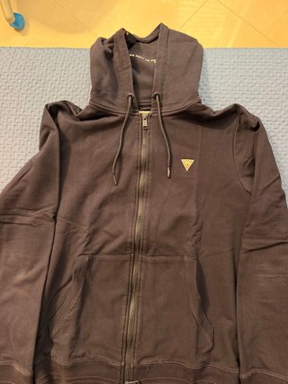Felpa con zip Guess blu