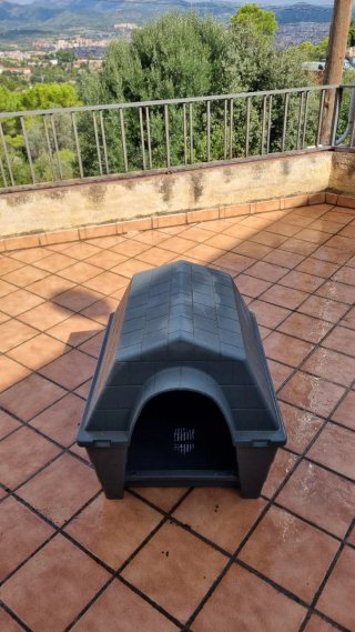 Caseta para perro gris
