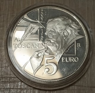 #2298 – 1 Moneta Argento San Marino TOSCANINI
