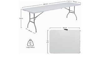 Mesa de catering plegable 240cm