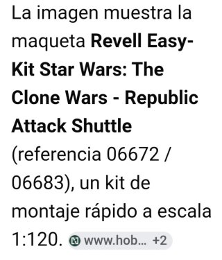 Maqueta Revell Star Wars Republic Attack Shuttle