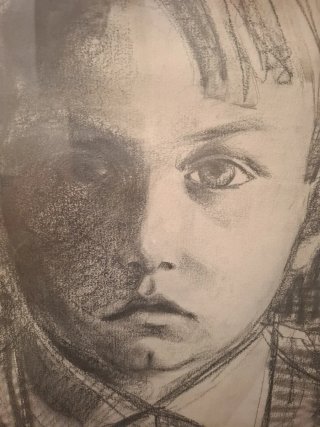 Cuadro.  Fornes L . 1956 al Carboncillo - Retrato