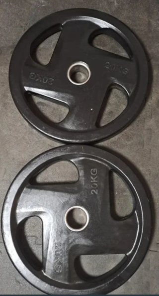 2 Discos Olímpicos 20kg 50mm y mas