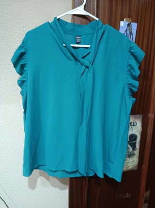 Blusa Shein Turquesa Talla xl