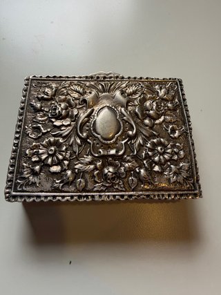 Joyero Vintage Plata Ley 925 Repujado