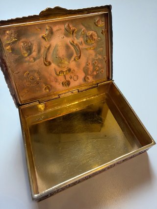 Joyero Vintage Plata Ley 925 Repujado