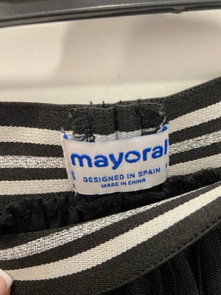 Falda Plisada Negra Mayoral