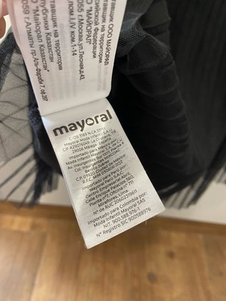 Falda Plisada Negra Mayoral