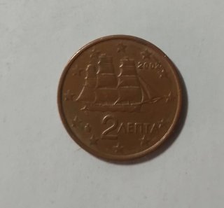 Moneta 2 centesimi Grecia 2002
