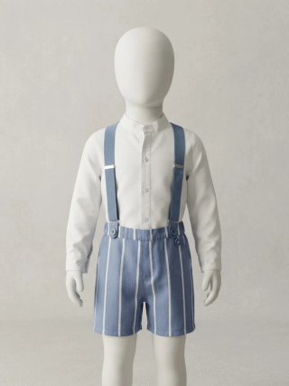 Conjunto Peto y Blusa Cuello Mao 36 Meses