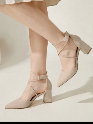 Zapatos de Tacón Beige