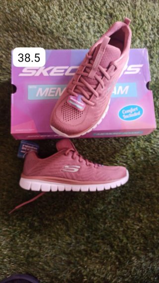 Zapatillas Skechers Mujer Talla 38.5 Rosa