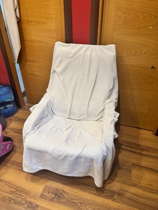 Silla/hamaca blanca de madera