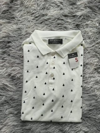 Camisa Polo Primark Estampado Barcos Talla S