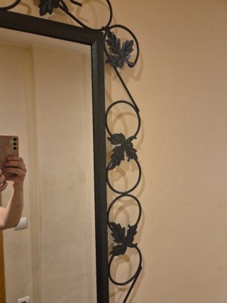 Mueble Recibidor y Espejo de Hierro Forjado