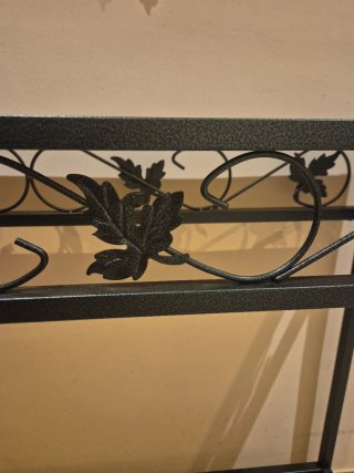 Mueble Recibidor y Espejo de Hierro Forjado