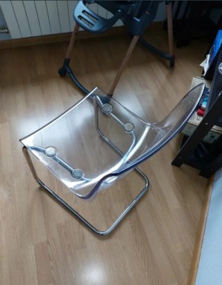 Silla transparente metal Ikea pack 2 sillas