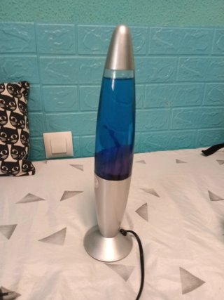 Lámpara de lava azul