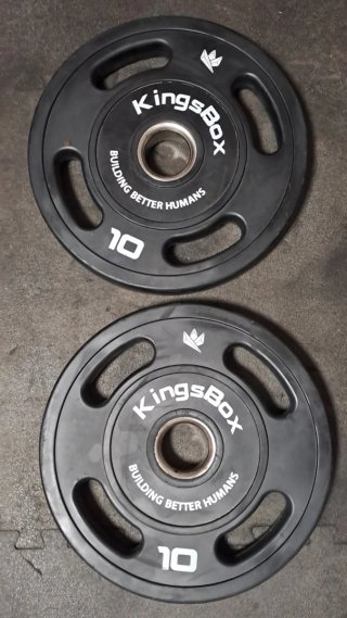 2 discos olímpicos 10kg 50mm KingsBox