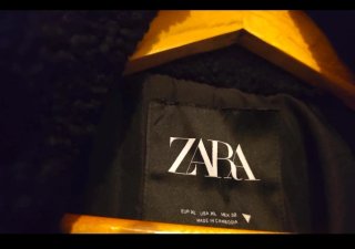 Abrigo largo negro Zara nuevo.