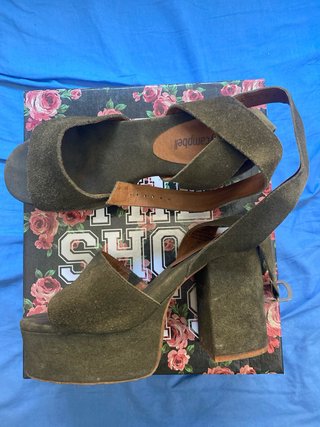 Zapatos Jeffrey Campbell Plataforma Verde Kaki