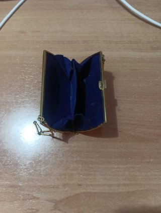 Monedero Vintage Rojo y Dorado 8'5 centímetros de