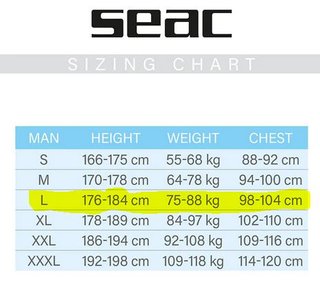 NUEVO Traje neopreno SEAC Royal 5.0 Talla L 5mm.