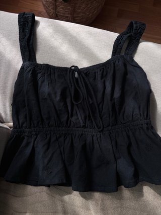 Camiseta Mango Teen Talla S Negra