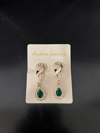 Pendientes Árabes con Gema Verde