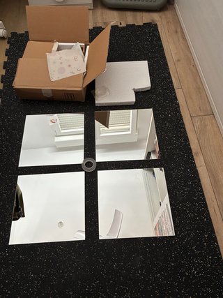 Set de 4 Espejos de Pared Cuadrados