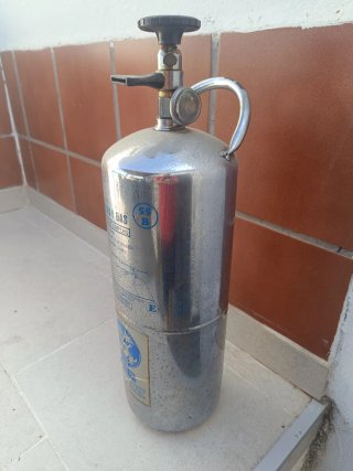 Extintor antiguo SS B GAS 70s 80s