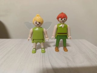 Figuras Campanilla y Peter Pan