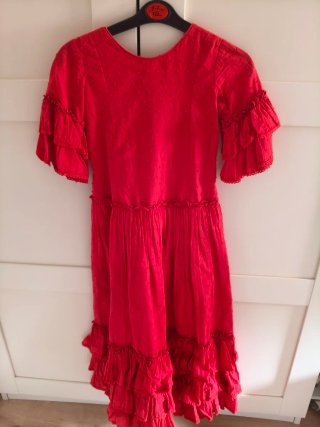 Traje Flamenca Niña Rojo