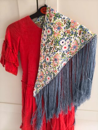 Traje Flamenca Niña Rojo