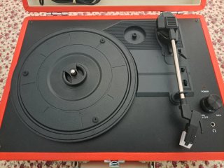 Tocadiscos Vintage Portátil Rojo
