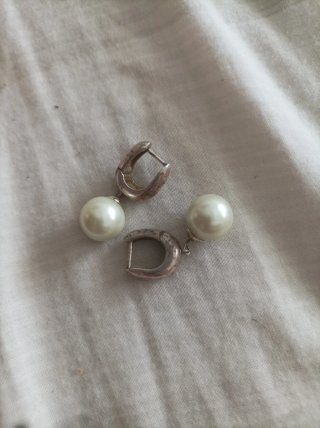 Pendientes de plata con perlas