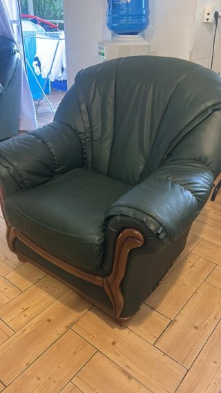 Sillón de Piel Sintética Verde Oscuro